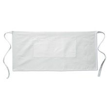 Delantal de camarero de poliéster y algodón Jared Blanco