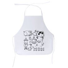 Delantal infantil con 5 ceras Blanco Talla Única Infantil