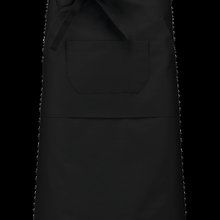 Delantal largo con bolsillos canguro Black