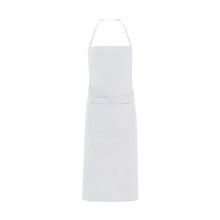 Delantal largo de popelina Blanco UNICA