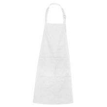 Delantal largo de sarga Blanco UNICA