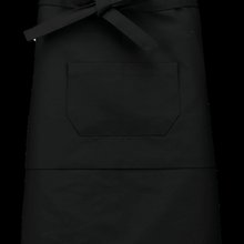 Delantal mediano con bolsillo de canguro Black