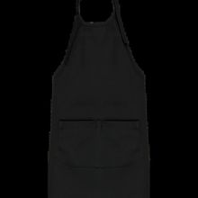 Delantal niños algodón con tira ajustable Black