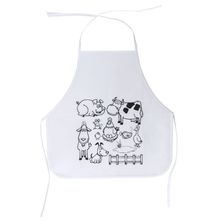 Delantal infantil con 5 ceras Blanco Talla Única Infantil