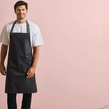 Delantal efecto cera con bolsillo Black Denim