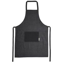 Delantal de cáñamo 200 g/m² con bolsillo Negro Talla Única Adulto