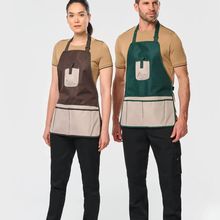 Delantal impermeable para jardinería Bottle Green / Beige
