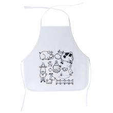 Delantal infantil con 5 ceras Blanco Talla Única Infantil