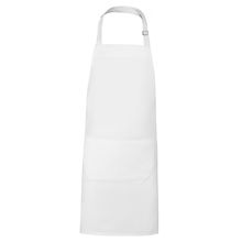 Delantal Largo Ajustable Algodón 2 Bolsillos Blanco UNICA