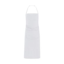 Delantal largo de popelina Blanco UNICA