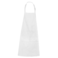 Delantal largo de sarga Blanco UNICA