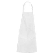 Delantal largo de sarga Blanco UNICA
