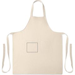 Delantal algodón orgánico con bolsillo doble | FRONT POCKET RIGHT | 160 x 140