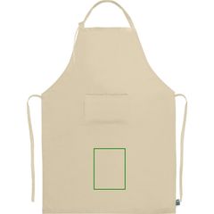 Delantal Algodón Fairtrade 180gr/m2 y Bolsillo | Frontal inferior | 150 x 200
