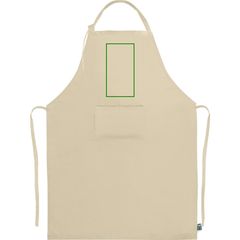 Delantal Algodón Fairtrade 180gr/m2 y Bolsillo | Frontal | 120 x 230