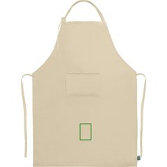 Delantal Algodón Fairtrade 180gr/m2 y Bolsillo | Frontal inferior | 70 x 100