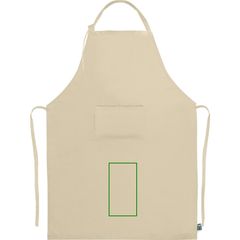 Delantal Algodón Fairtrade 180gr/m2 y Bolsillo | Frontal inferior | 120 x 230