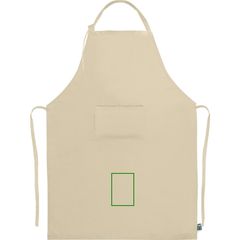 Delantal Algodón Fairtrade 180gr/m2 y Bolsillo | Frontal inferior | 95 x 140