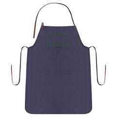 Delantal de algodón denim con cierre ajustable | Frontal | 230 x 120