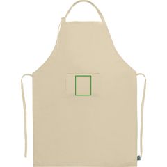 Delantal Algodón Fairtrade 180gr/m2 y Bolsillo | Bolsillo | 95 x 120