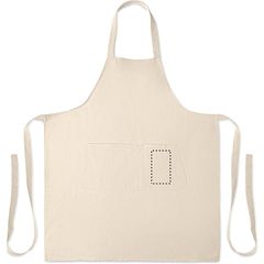 Delantal algodón orgánico con bolsillo doble | FRONT POCKET LEFT | 80 x 140