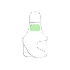 Delantal resistente en non-woven personalizable | En el bolsillo centrado | 140 x 90