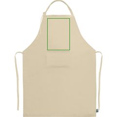 Delantal Algodón Fairtrade 180gr/m2 y Bolsillo | Frontal | 200 x 280
