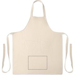Delantal algodón orgánico con bolsillo doble | BELOW POCKET E | 280 x 200
