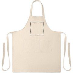 Delantal algodón orgánico con bolsillo doble | FRONT ABOVE POCKET | 200 x 210