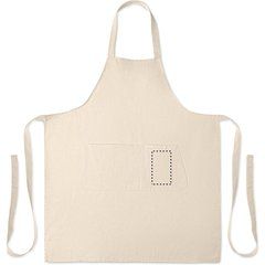 Delantal algodón orgánico con bolsillo doble | FRONT POCKET LEFT | 80 x 140