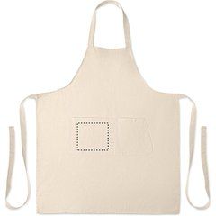 Delantal algodón orgánico con bolsillo doble | FRONT POCKET RIGHT | 160 x 140