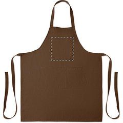 Delantal de algodón orgánico con doble bolsillo | FRONT ABOVE POCKET | 200 x 210