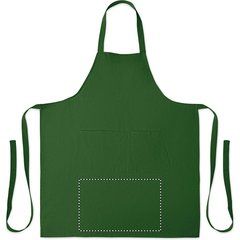 Delantal de algodón orgánico con doble bolsillo | FRONT BELOW POCKET | 380 x 240