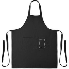 Delantal de algodón orgánico con doble bolsillo | FRONT POCKET LEFT | 80 x 140