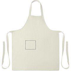 Delantal de algodón orgánico con doble bolsillo | FRONT POCKET RIGHT | 160 x 140