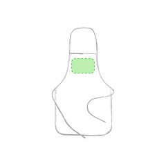 Delantal resistente en non-woven personalizable | En el bolsillo centrado | 140 x 90