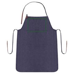 Delantal de algodón denim con cierre ajustable | Frontal | 280 x 200