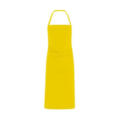 Delantal largo de popelina Amarillo UNICA