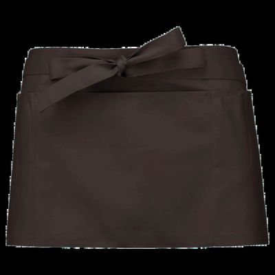 Delantal corto con bolsillos Chocolate