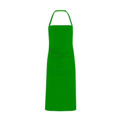 Delantal largo de popelina Verde Helecho UNICA