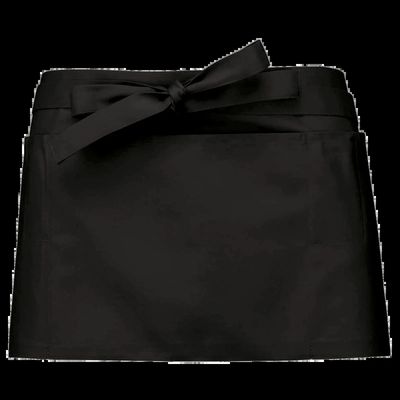Delantal corto con bolsillos Black