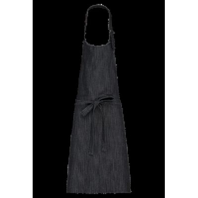 Delantal sin bolsillos Black Denim