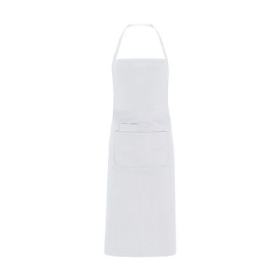 Delantal largo de popelina Blanco UNICA