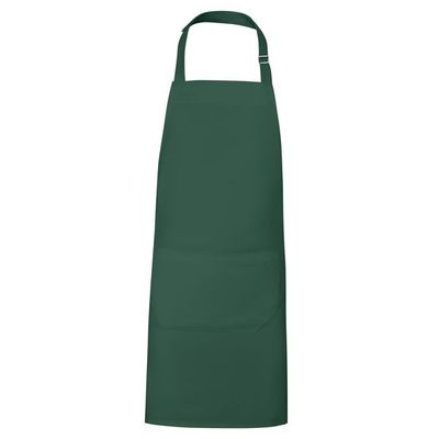 Delantal Largo Ajustable Algodón 2 Bolsillos Verde Botella UNICA