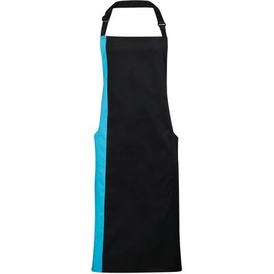 Delantal Bicolor con Hebilla Ajustable Black / Turquoise