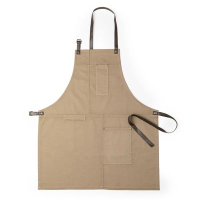 Delantal multibolsillos de algodón canvas y polipiel Marr
