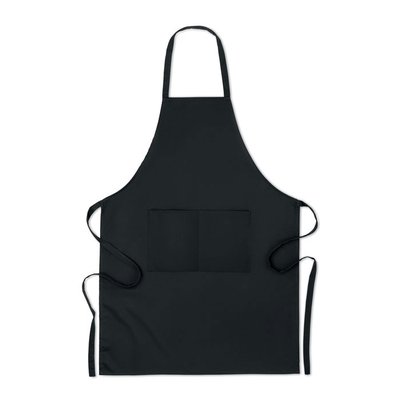 Delantal Algodón 200g con Bolsillos Negro