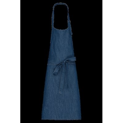 Delantal algodón sin bolsillos ajustable Denim