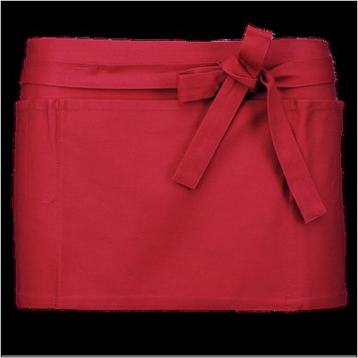 Delantal algodón con bolsillos Red