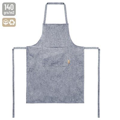 Delantal de algodón con cinta extra larga y bolsillo AZ